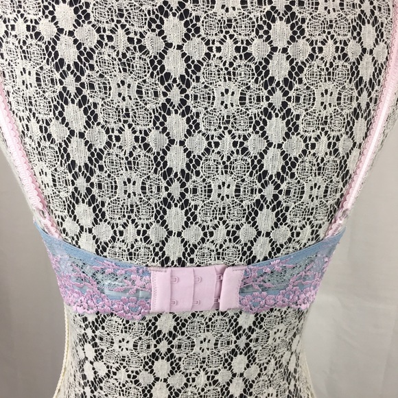 Wacoal Blue & Lavender Embroidered Bra 34D - Picture 5 of 5